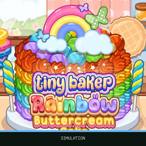 Tiny Baker Rainbow Buttercream Cake